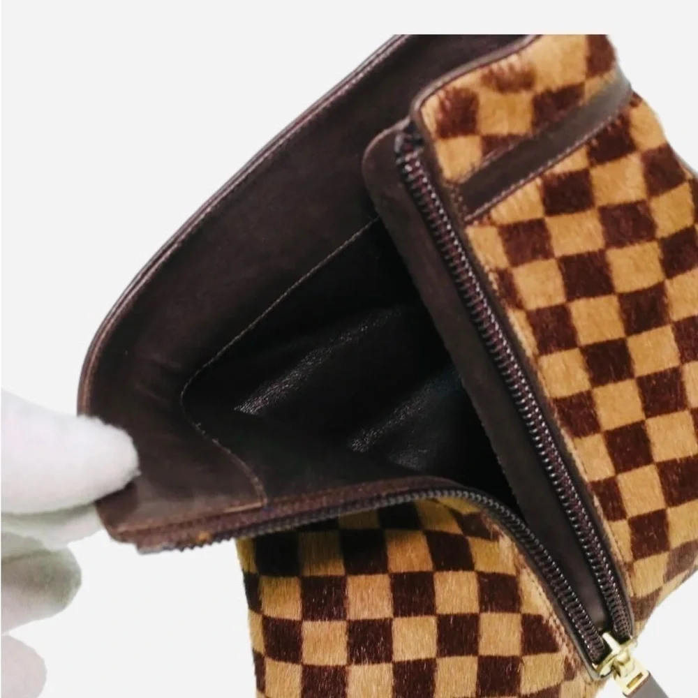 Louis VUITTON Damier Sauvage Heeled Boots - Size 6 - 6.5 - Picture 5 of 14